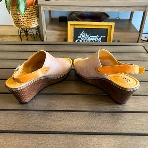 B.O.C. Noelle Slingback Platform Clogs Shoes 7M Silver